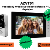AZVT01 - vodotěsný 4vodičový videotelefon se 7 LCD displejem